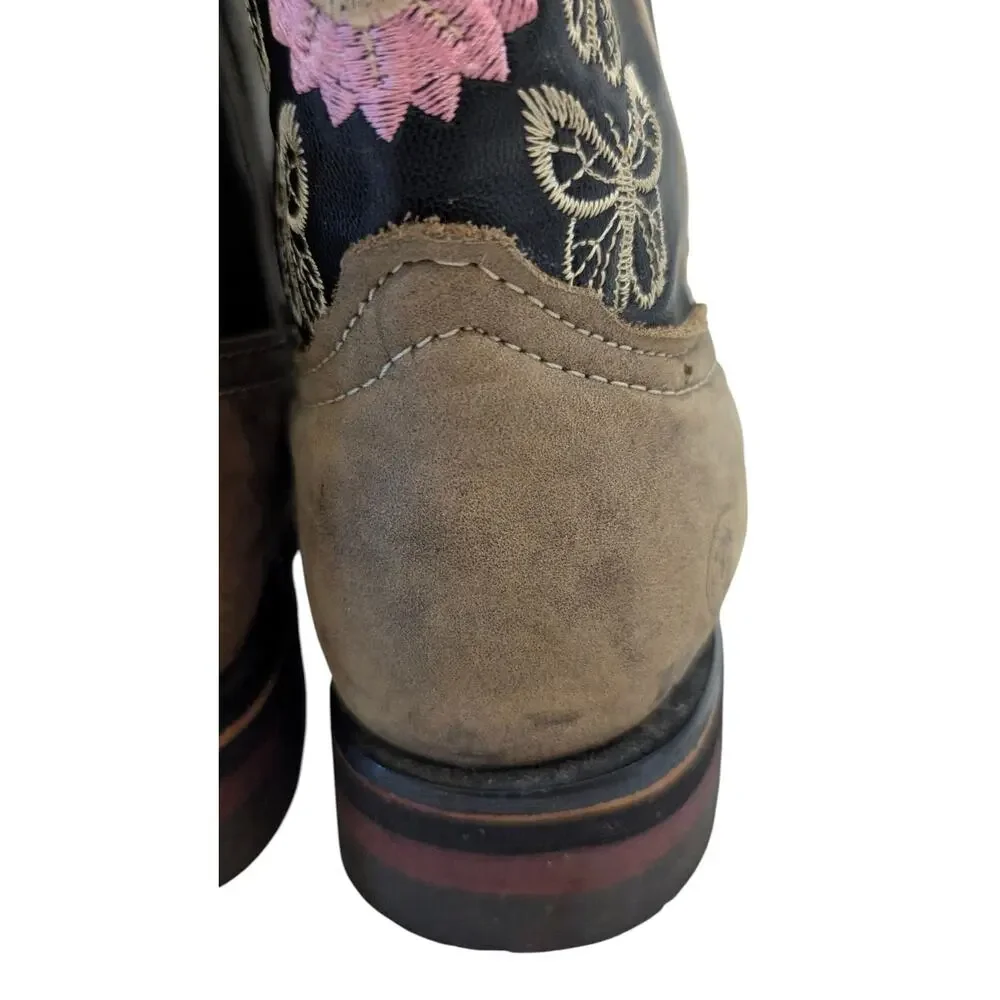 Girls Maury Cheyenne Western Cowboy Boots Size 20 MX US 13 Kids Pink Flower
